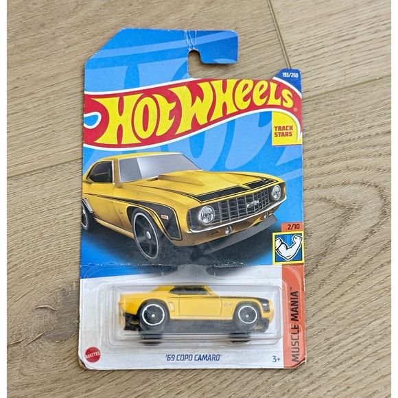 Hot Wheels Other - 2022 Hot Wheels '69 COPO Camaro Yellow Muscle Mania 2/10 #193/250 HCX82